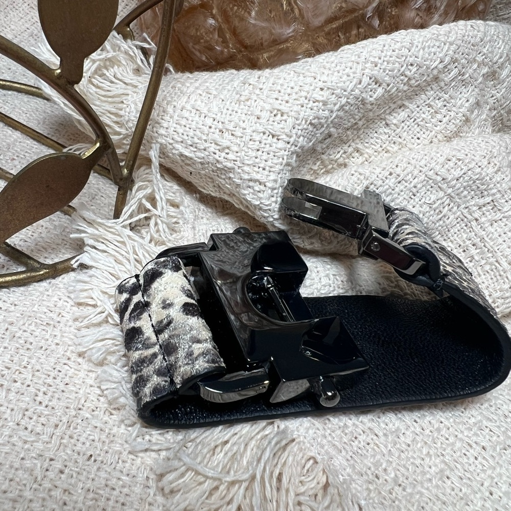 All Saints Black and Cream Phython Bracelet - Picture 9 of 12